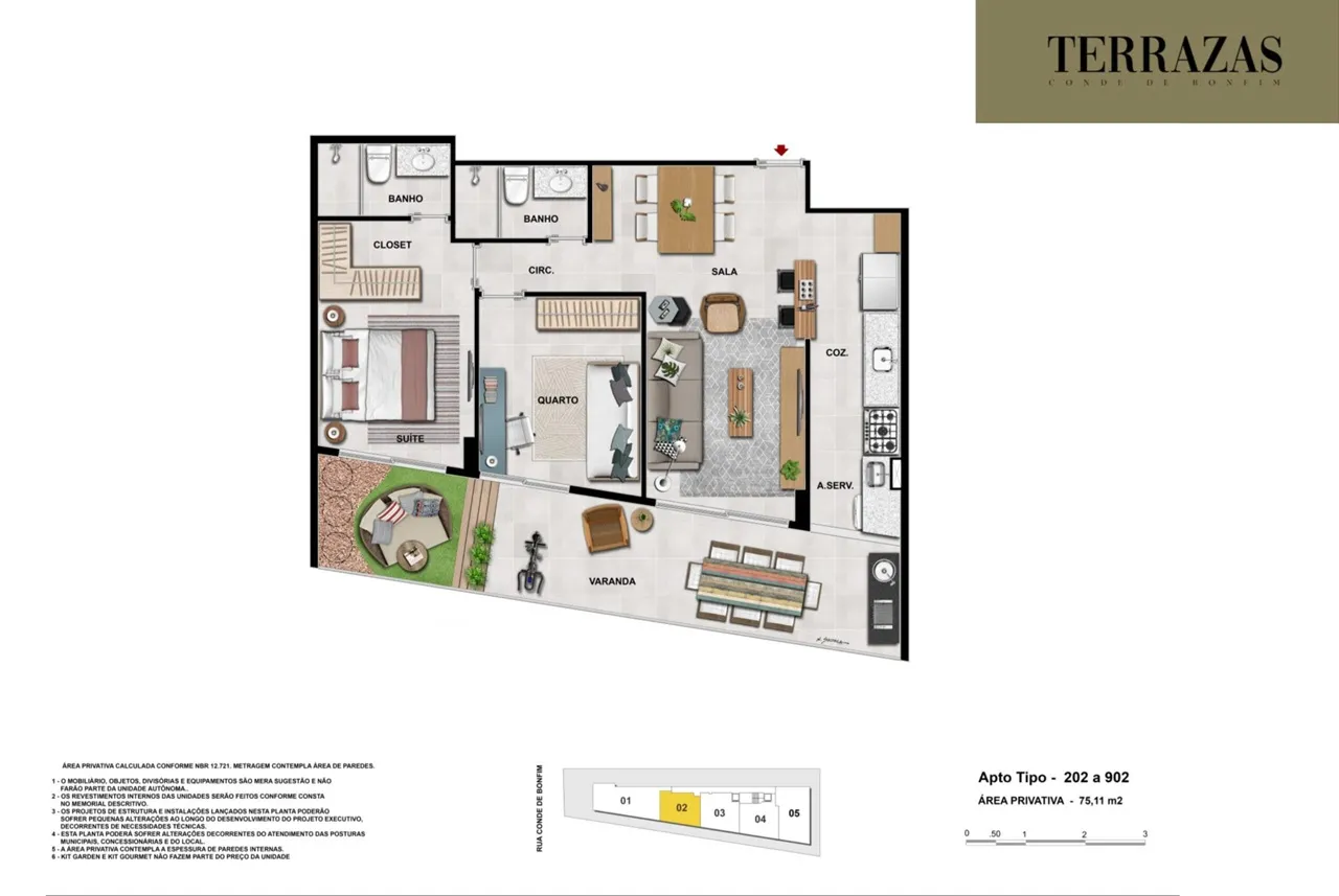 PLANTA 5-APTO-CONDOMÍNIO-TERRAZAS-TIJUCA-RJ