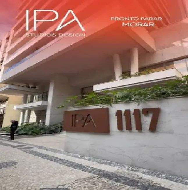 Fachada moderna do IPA Studios Design na Rua Prudente de Morais 1117, Ipanema Rio de Janeiro