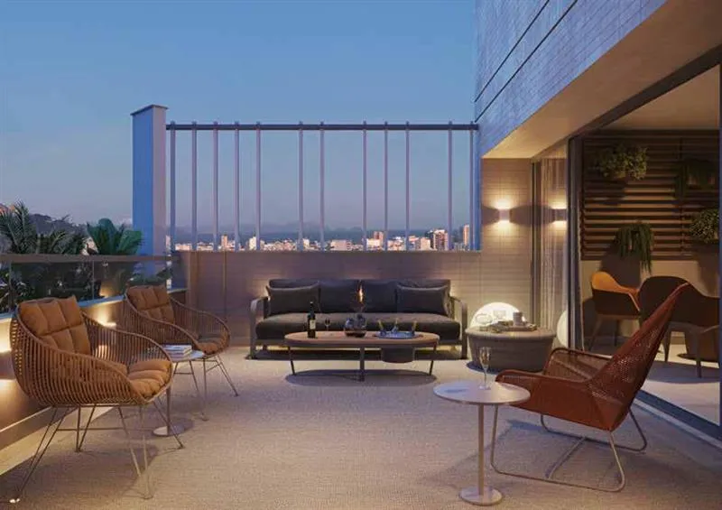 Imagem da planta arquitetônica detalhada de uma cobertura duplex do Alma Ipanema Residencial.