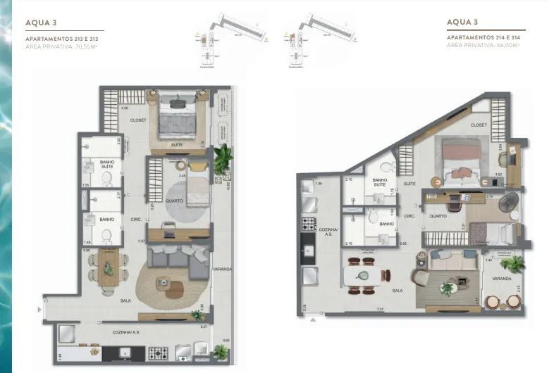 Aqua Village Residence Club: Gardens, Apartamentos e Coberturas Duplex no RJ