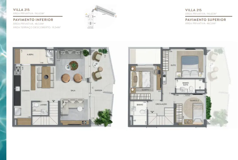 Aqua Village Residence Club: Unidades de 56 a 211 m² no Catete e Flamengo