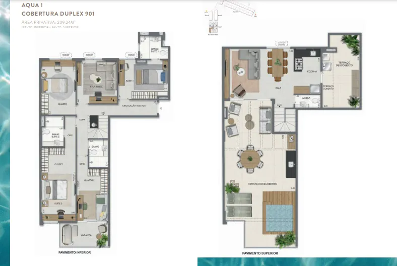 Aqua Village Residence Club: Apartamentos à Venda no Catete e Flamengo
