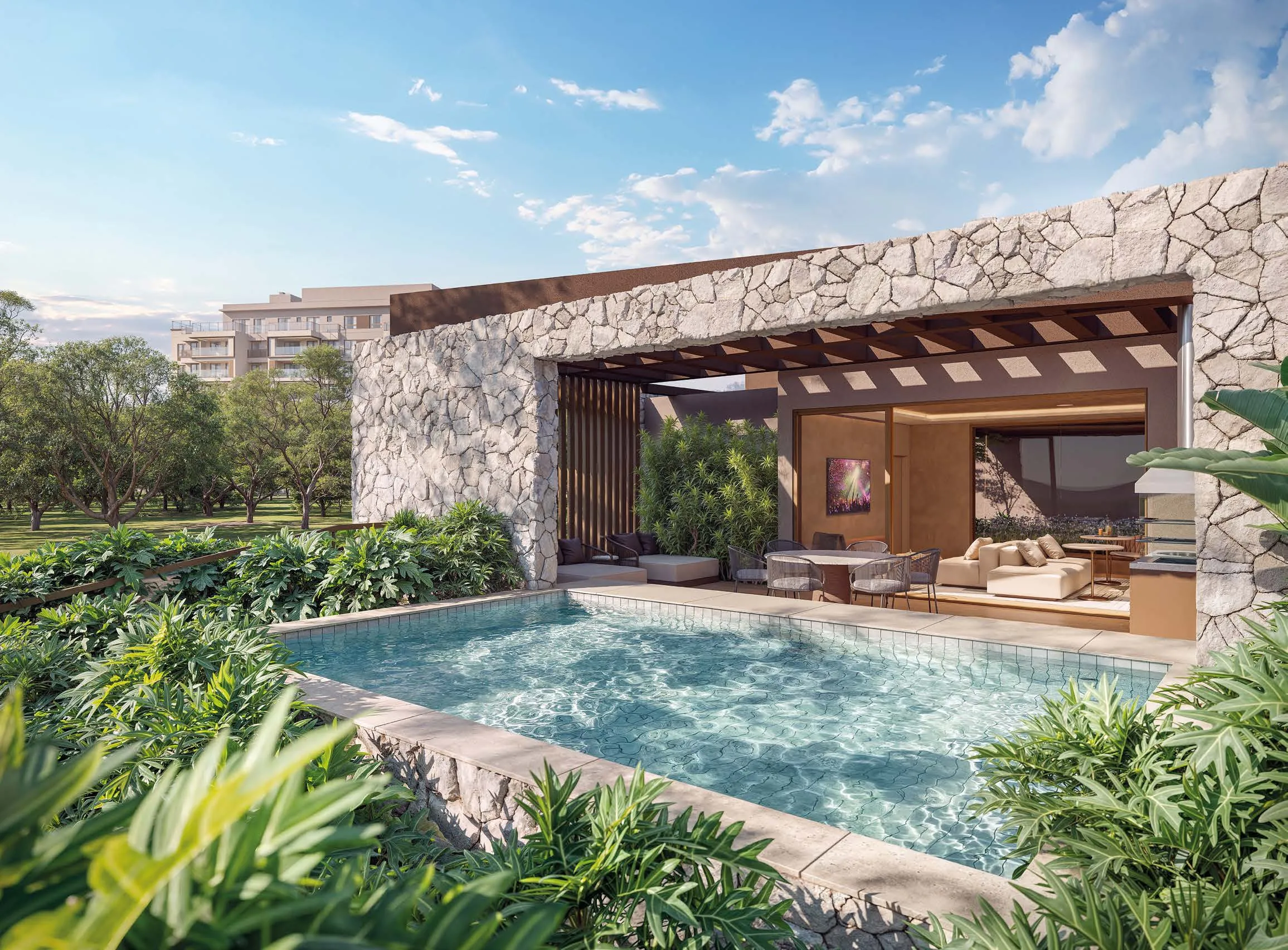 Woods Park Design quarto confortável com acabamento moderno