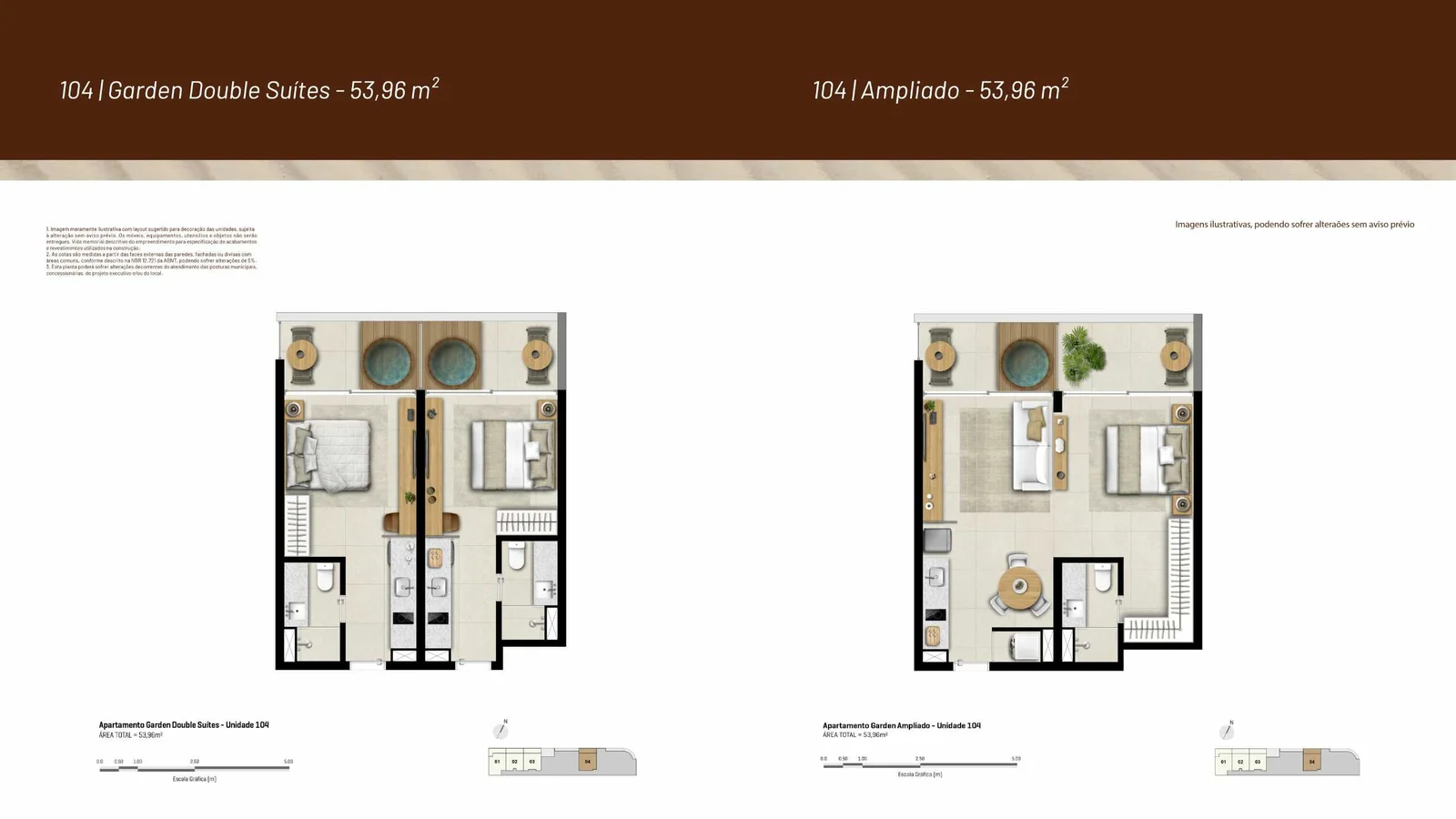Stay Ludolf Leblon, lounge de estar com poltronas, mesa de centro e acabamento em madeira.