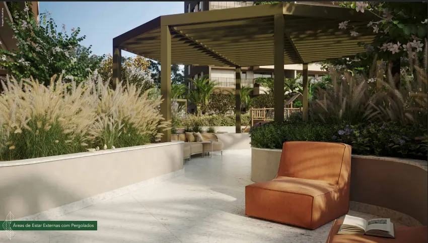 alt="Garden com quintal privativo no Green Park Barra"