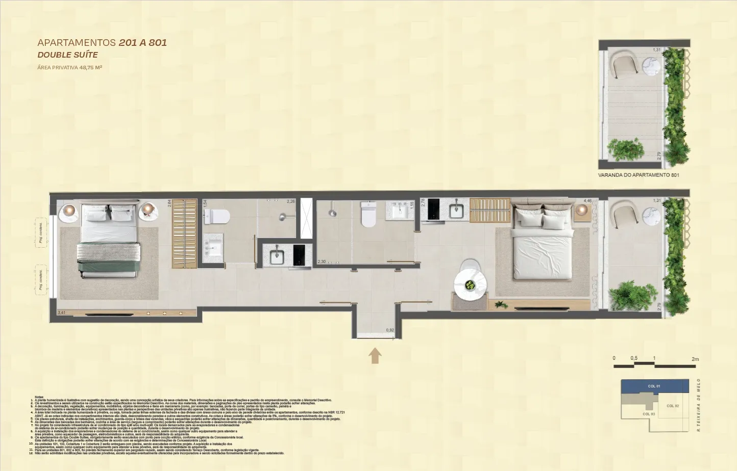Mare-Ipanema-Plantas-Aptos-201 a 801-Double-Suites