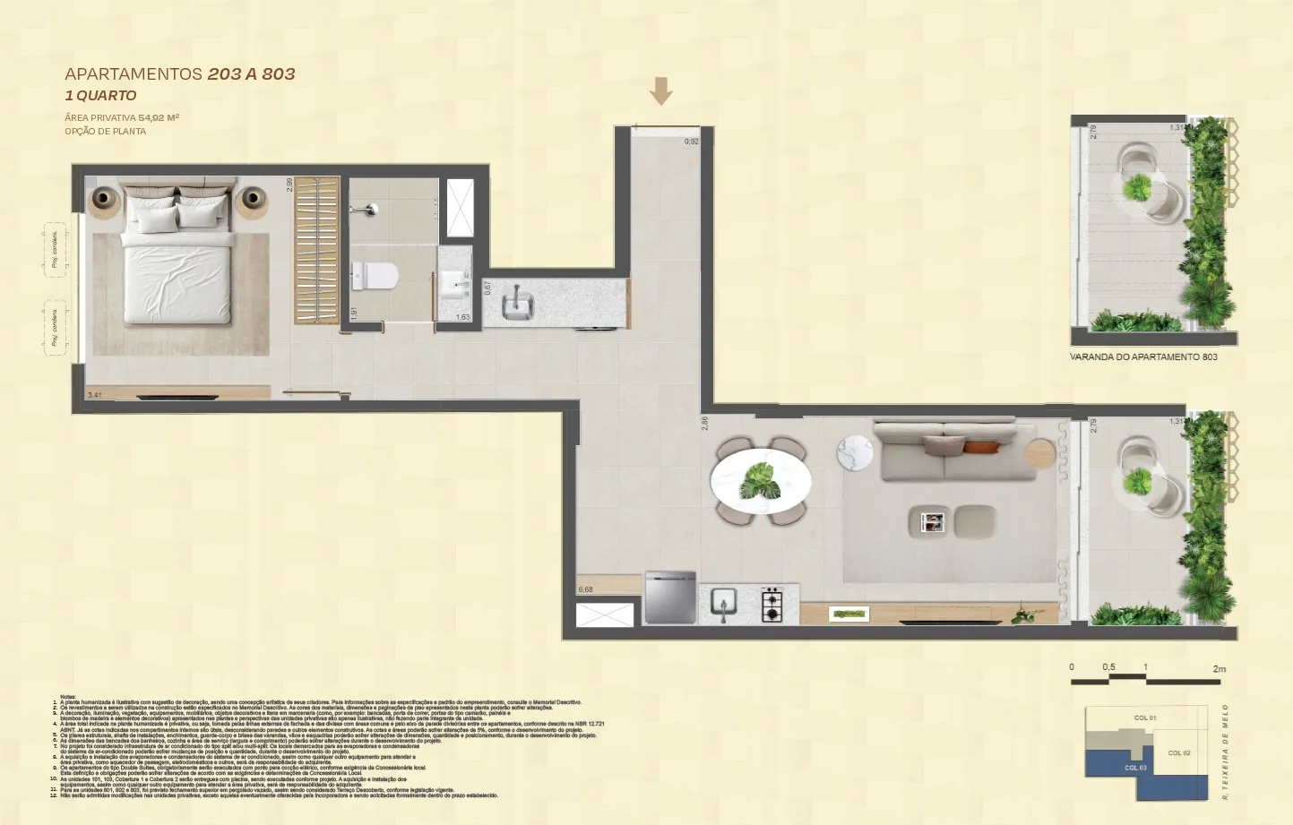 Mare-Ipanema-Plantas-Aptos-203 a 803-1 Quarto