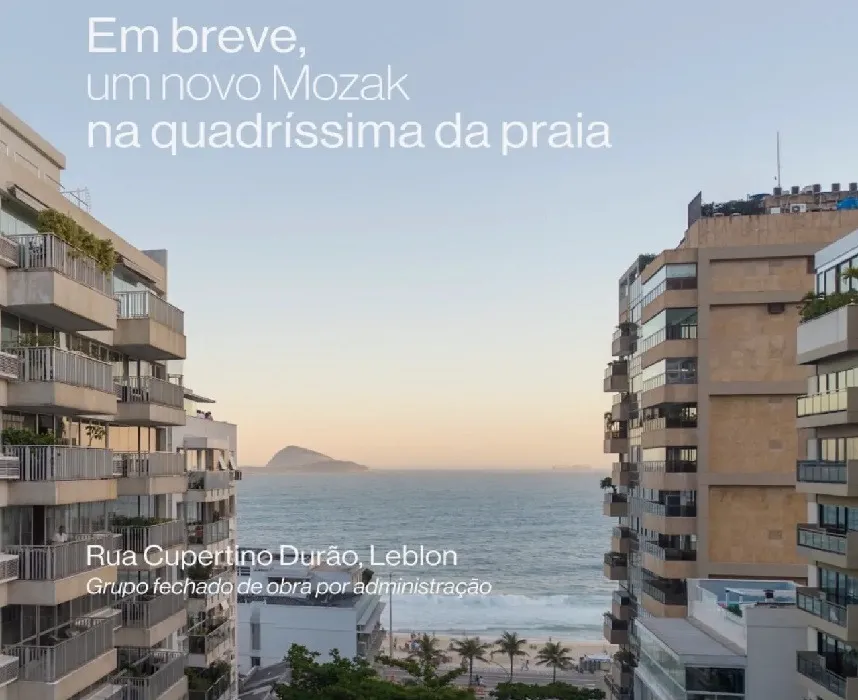 Descubra o Bruma Mozak Leblon: Viva o privilégio de morar no Leblon em um Residencial de Alto Padrão na Rua Cupertino Durão, Quadra da Praia.