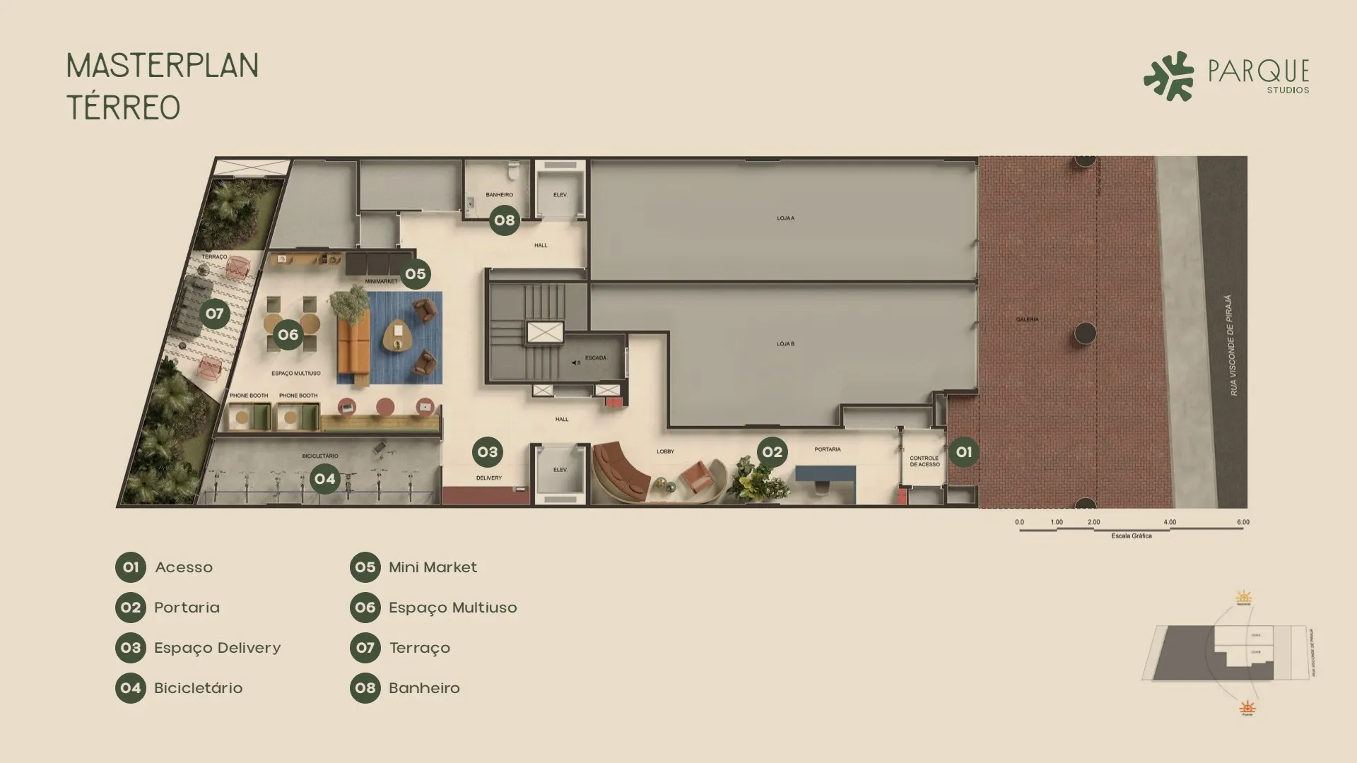 PARQUE STUDIOS: PRINCIPAIS CARACTERISTICAS DO CONDOMINIO